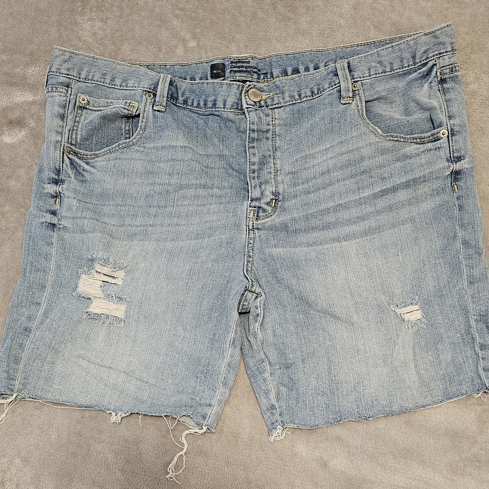 Mossimo Boyfriend Shorte Distressed Light Blue Denim Shorts Size 18